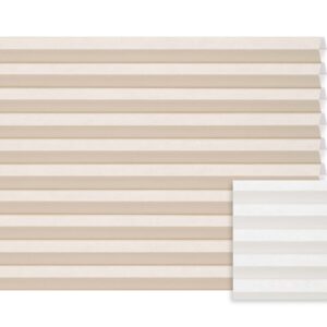 Beige plissé semi-transparant – Anwis C144