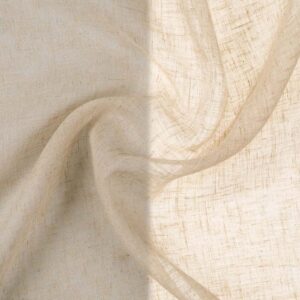 Beige gordijnstof transparant – L006