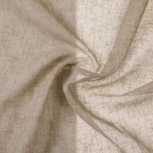 Beige gordijnstof transparant – L018
