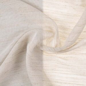 Beige gordijnstof transparant – L065