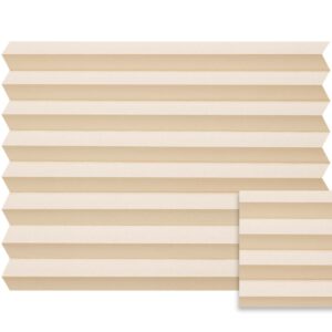 Beige plissé semi-transparant – Anwis N011
