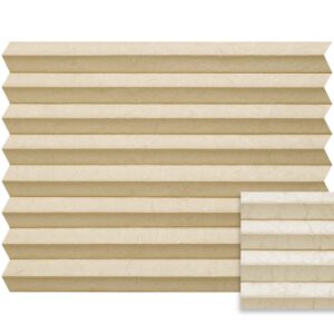 Beige plissé semi-transparant – Anwis N019