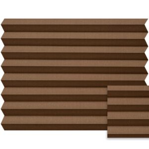 Bruin plissé semi-transparant – Anwis N039