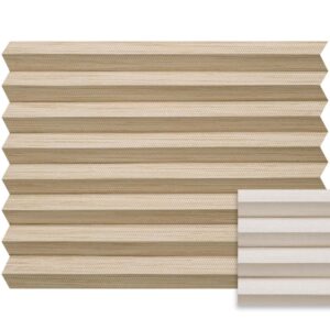 Beige plissé semi-transparant – Anwis N056