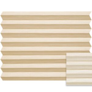 Beige plissé semi-transparant – Anwis N312