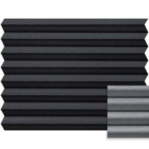 Zwart plissé semi-transparant – Anwis N404
