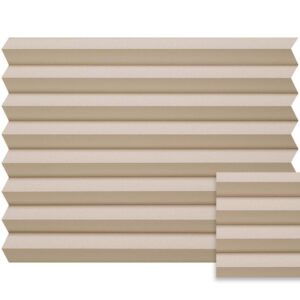 Beige plissé semi-transparant – Anwis N477