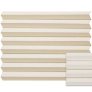 Beige plissé lichtdicht – Anwis N496