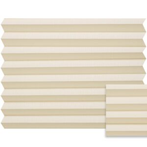 Beige plissé semi-transparant – Anwis N498