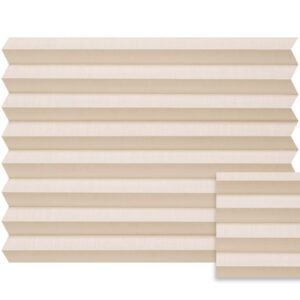 Beige plissé semi-transparant – Anwis N554