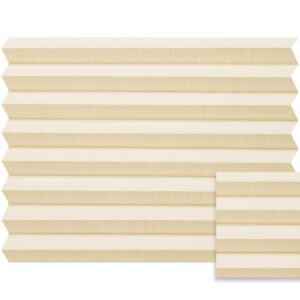 Geel plissé semi-transparant – Anwis N559