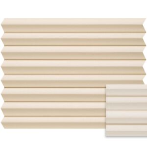 Beige plissé lichtdicht – Anwis N602